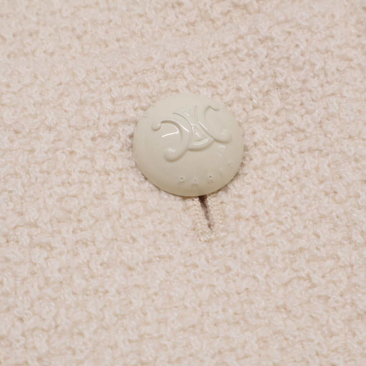 Celine Triomphe Button Cashmere Mixed Tweed Jacket 34 — view 8