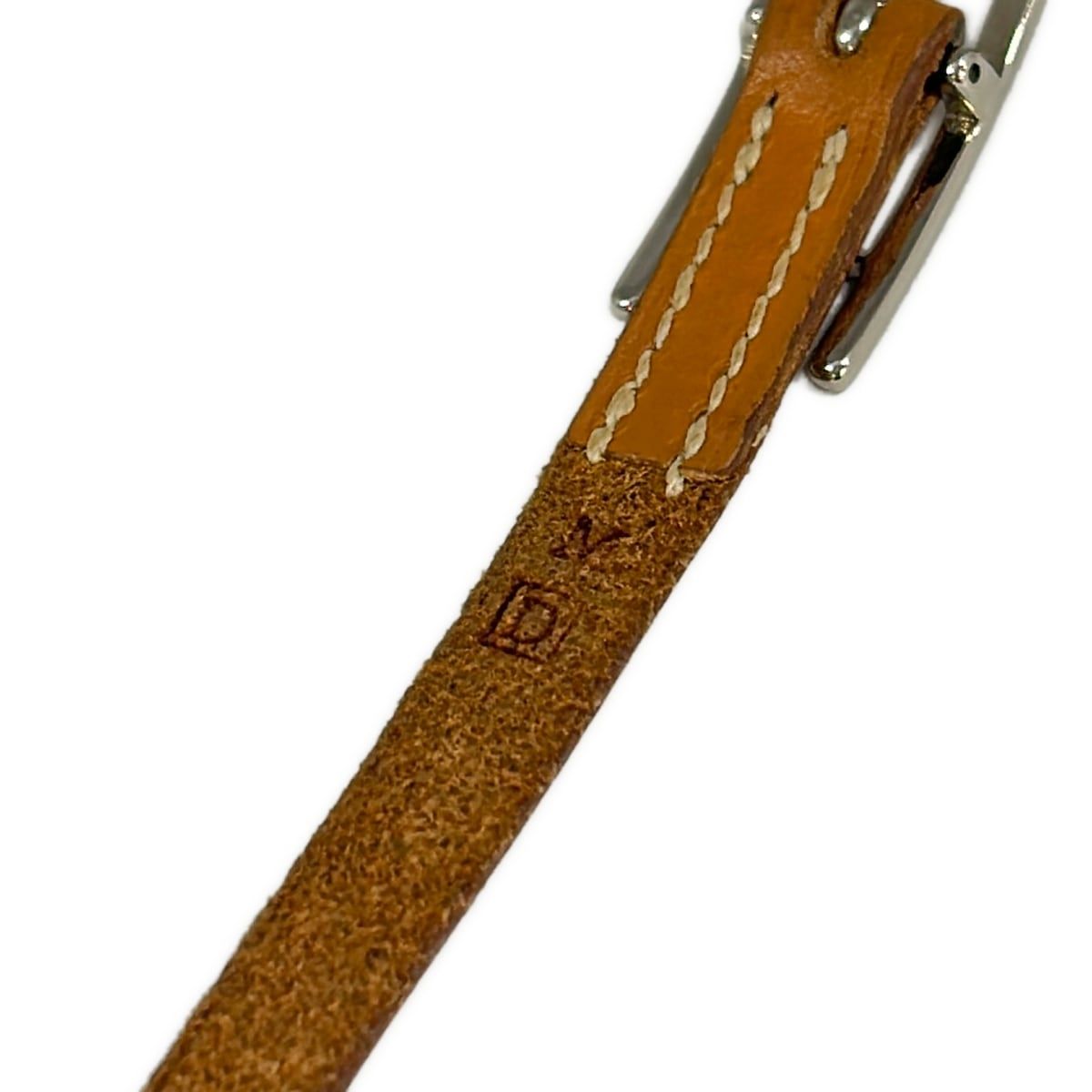 Hermes Bracelet Hapi 3 Leather Light Brown Silver — view 8