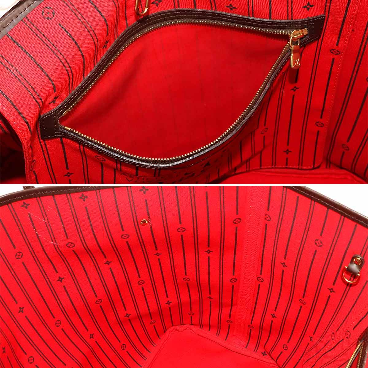 Louis Vuitton Damier Neverfull GM Tote Bag Ebene Cerise Gold — view 8