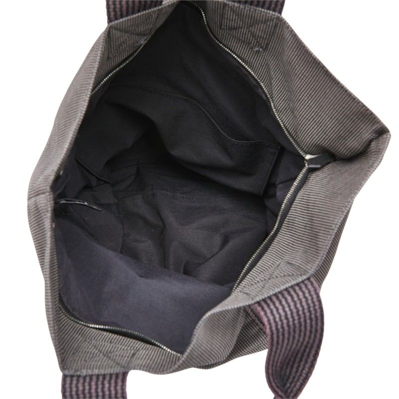 Hermes Herline Cabas Tote Bag Gray Canvas — view 8