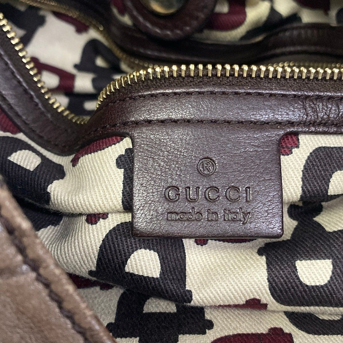Gucci Tote Bag Guccissima Dark Brown Leather — view 8
