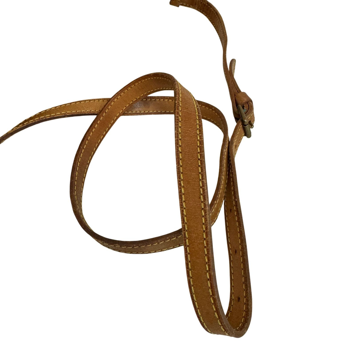Louis Vuitton Monogram Shoulder Bag Brown Leather — view 8