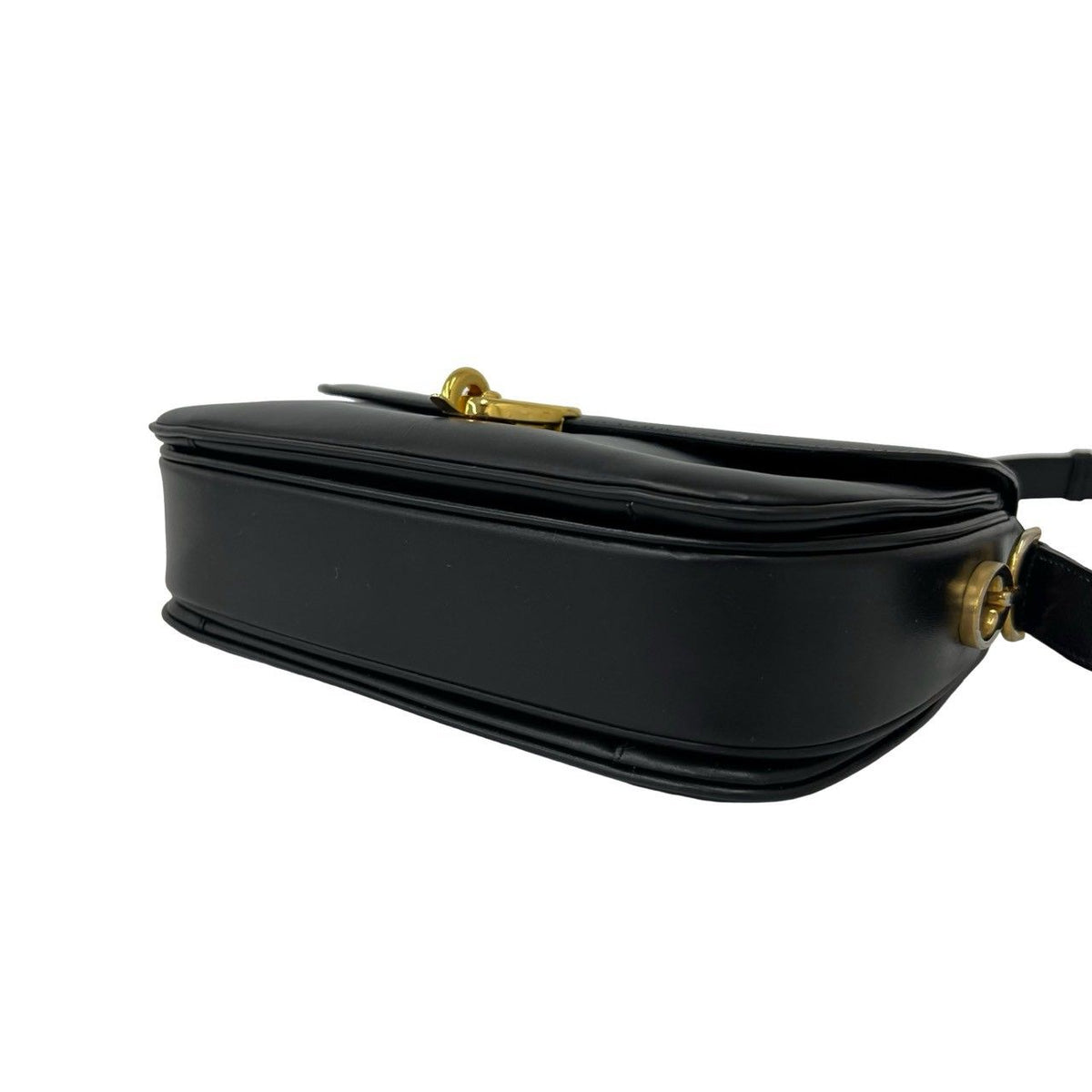 Celine Vintage Calf Leather Shoulder Bag Pochette Cross Black — view 8
