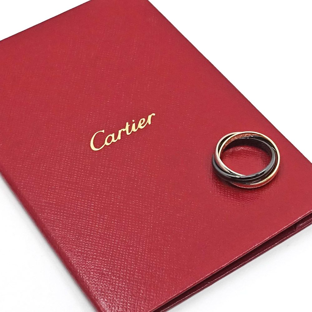 Cartier 18k Yellow Gold WG Trinity Ring Ceramic — view 8