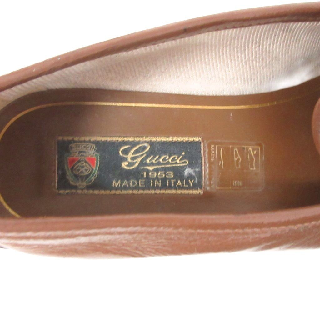 Gucci Loafers Leather Shoes Horsebit Glossy Brown — view 8