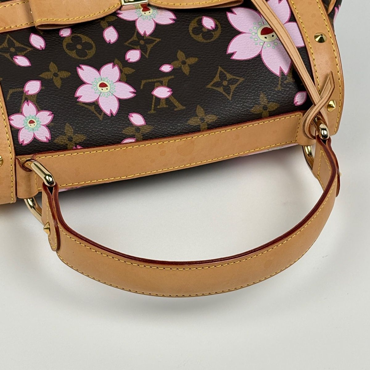 Louis Vuitton Sac Retro PM Handbag Ribbon Cherry Blossom Takashi Murakami 2-Way — view 8