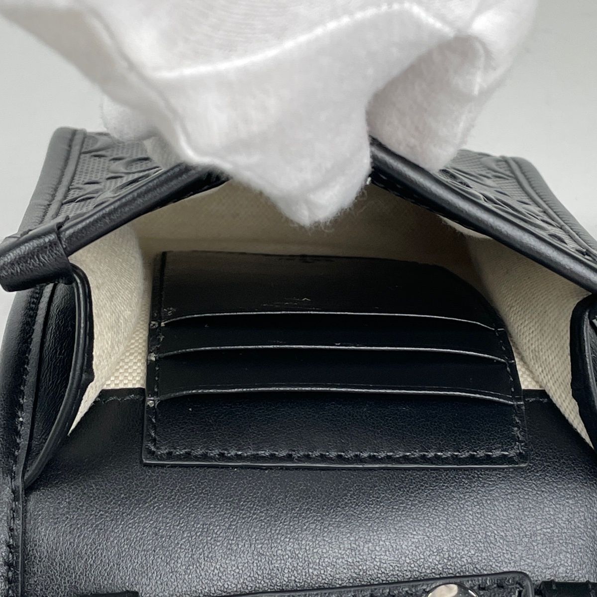 Gucci Shoulder Bag GG Embossed Mini Leather Black — view 8