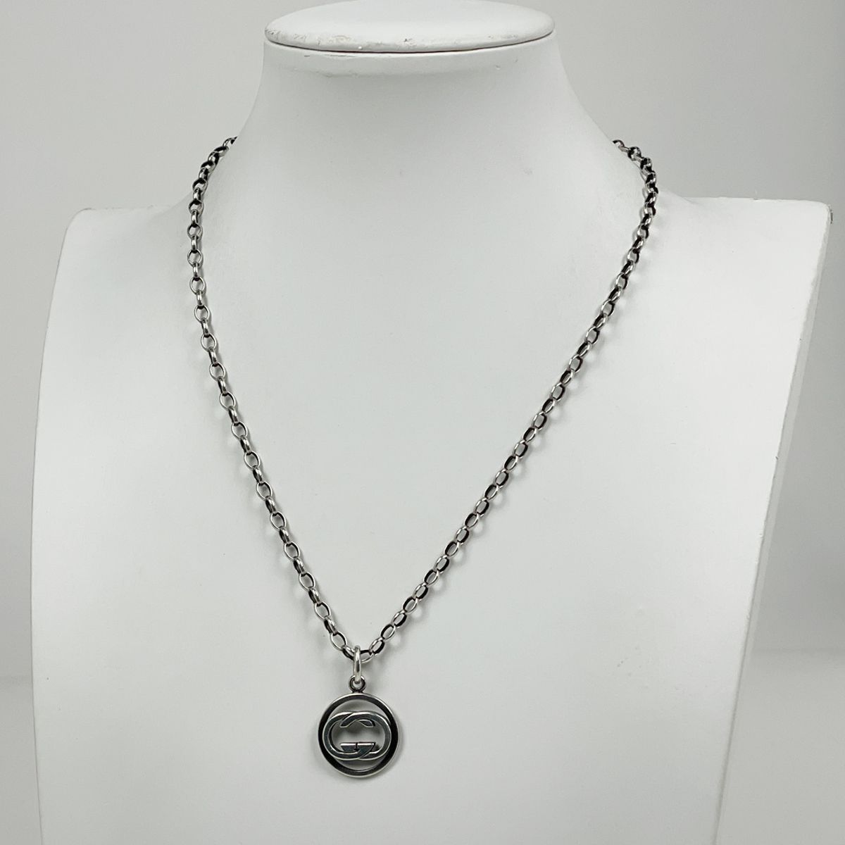 Gucci Necklace GG Logo Interlocking G 925 Sterling Silver — view 4