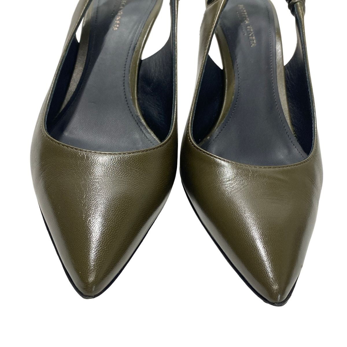 Bottega Veneta Pumps Khaki Pointed Toe Heels — view 8