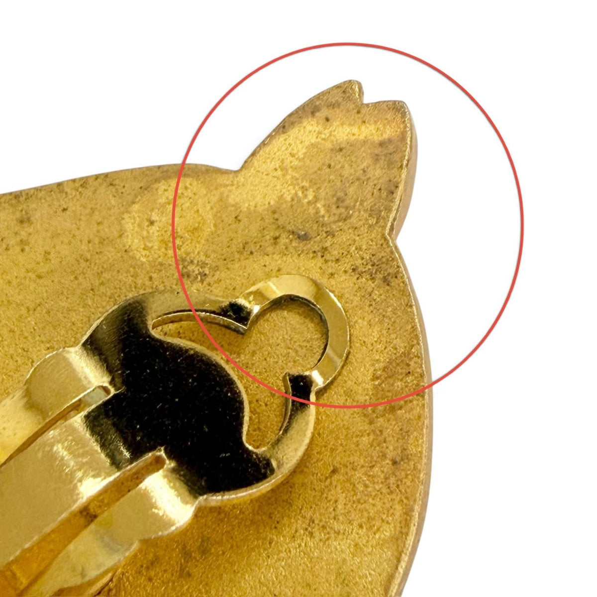 Hermes Vintage Cheval Horse Head Earrings for Both Ears Gold Heavy Feeling — view 6