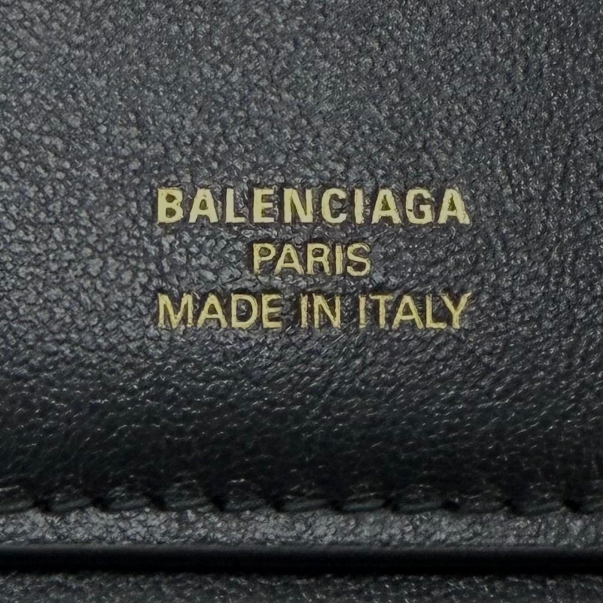 Balenciaga Envelope Leather Wallet Black Gold — view 8