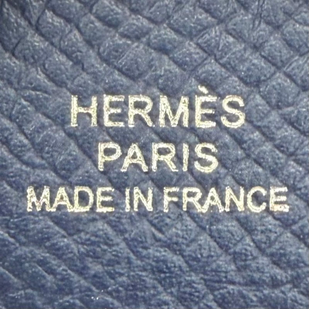 Hermes Bastia Veau Epsom Silver Coin Purse Blue Navy — view 8