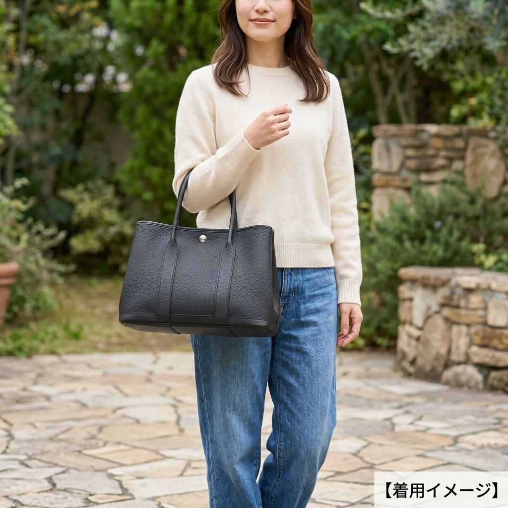 Hermes Garden Party TPM Tote Bag Negonda Black — view 7