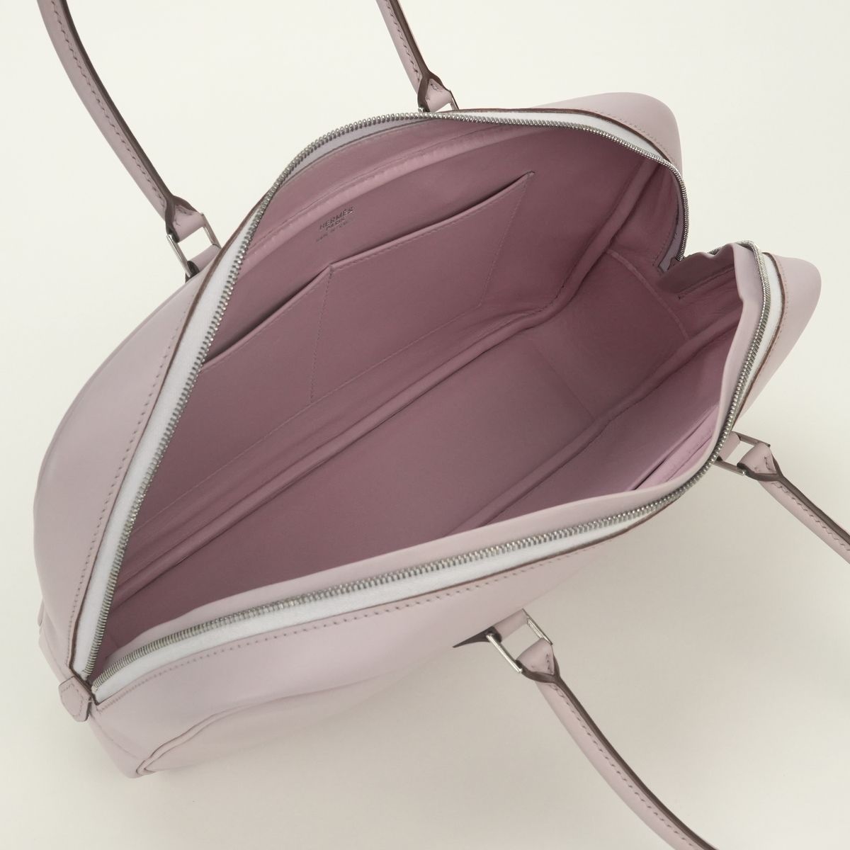 Hermes Plume Tote Boxnepearl Lilac Lilas Purple Silver Handbag — view 8
