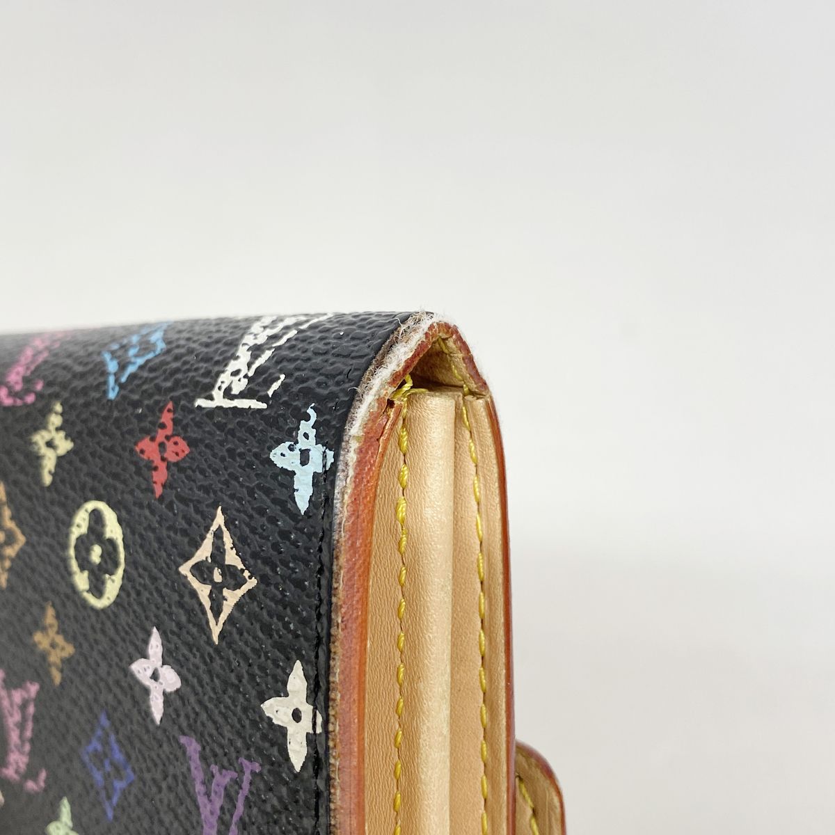 Louis Vuitton Wallet Monogram Multicolor Pochette Porte Monnaie Credit Noir — view 8