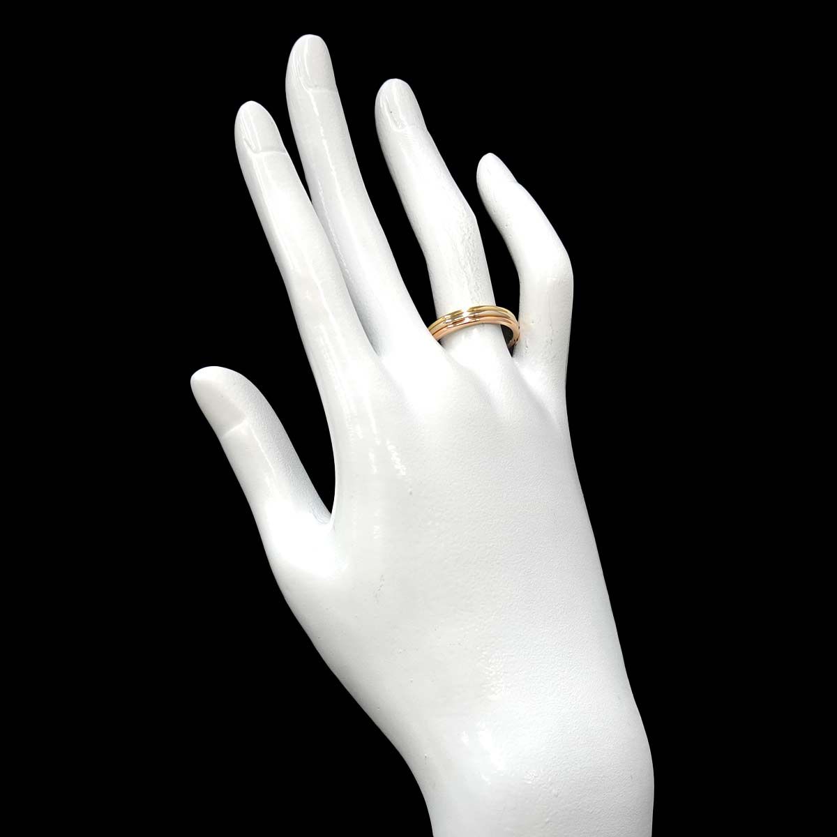 Cartier Vendome 58 Ring 18k Yellow Gold WG PG Three 750 — view 7
