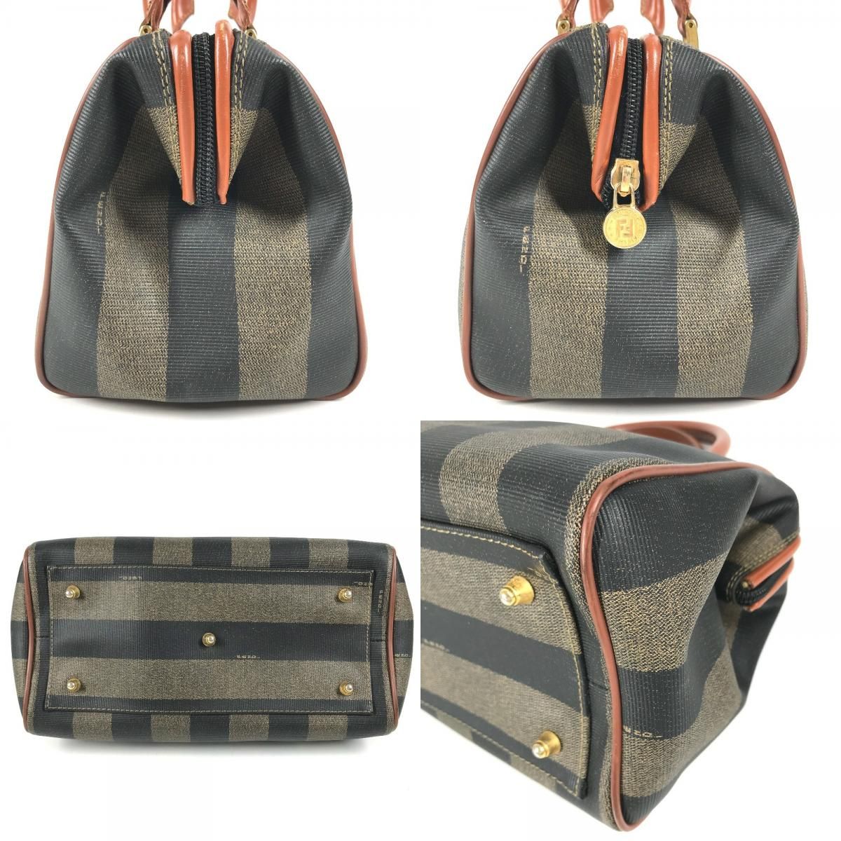 Fendi Handbag Pecan Vintage Leather Khaki — view 8