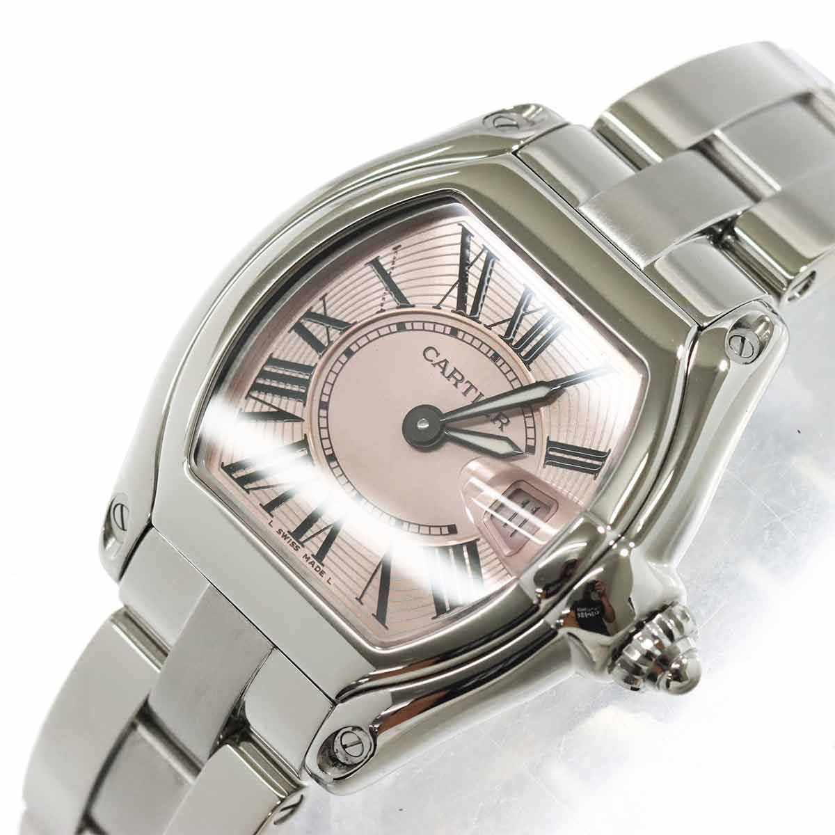Cartier Roadster SM Watch Date Pink Quartz — view 7