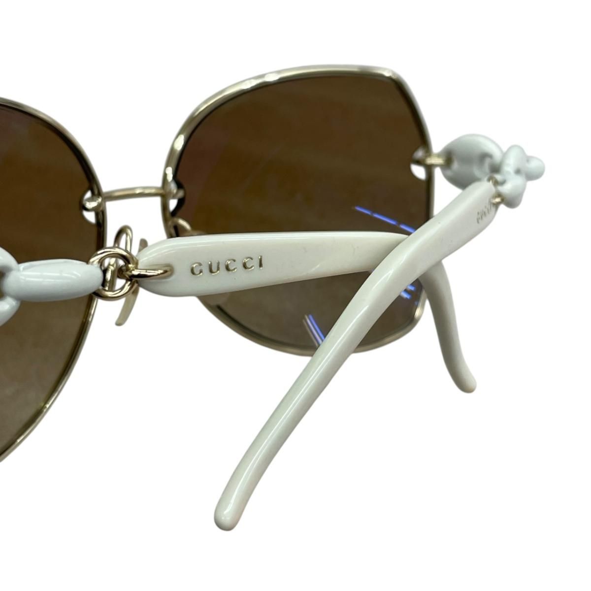 Gucci Sunglasses Eyewear White Gold — view 8