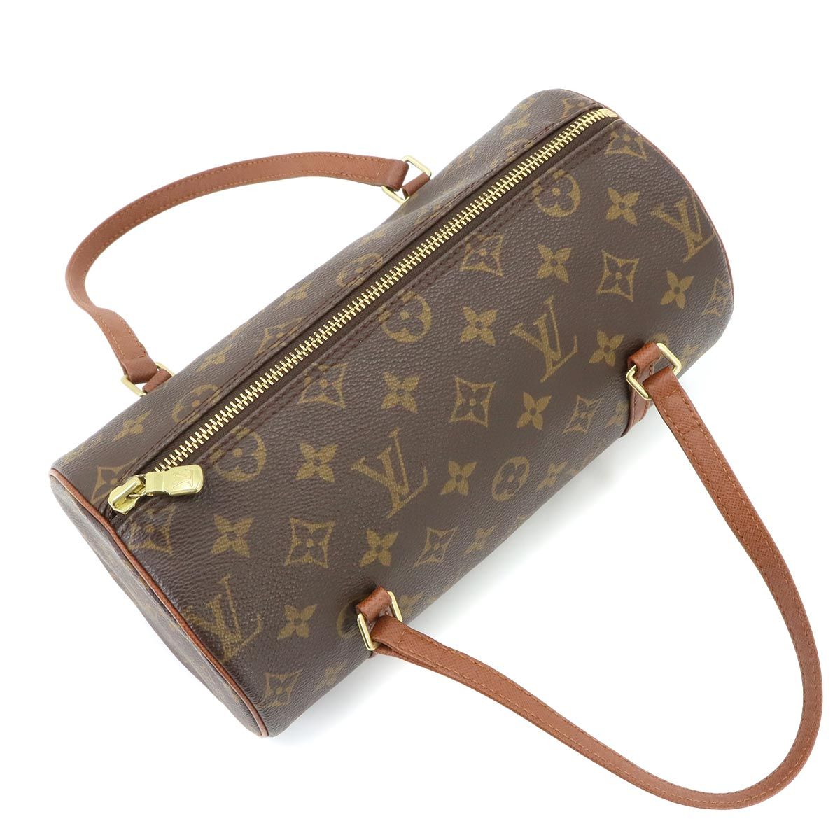 Louis Vuitton Monogram 26 Hand Bag Brown Gold Papillon — view 8