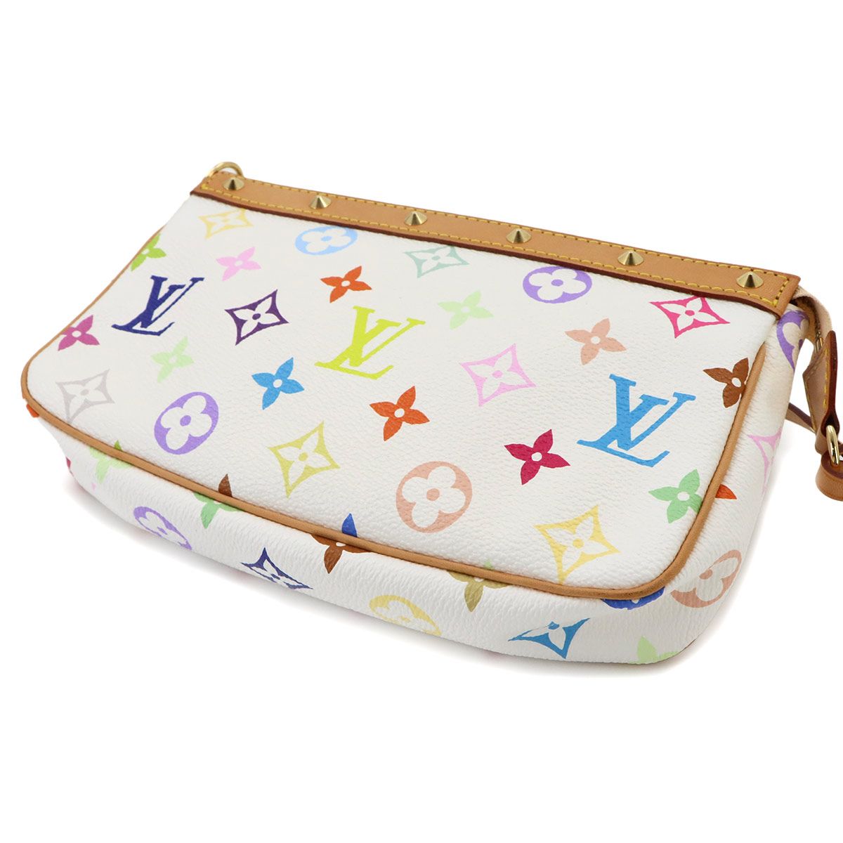 Louis Vuitton Monogram Multicolor Pochette Accessoires Hand Bag Blanc — view 8