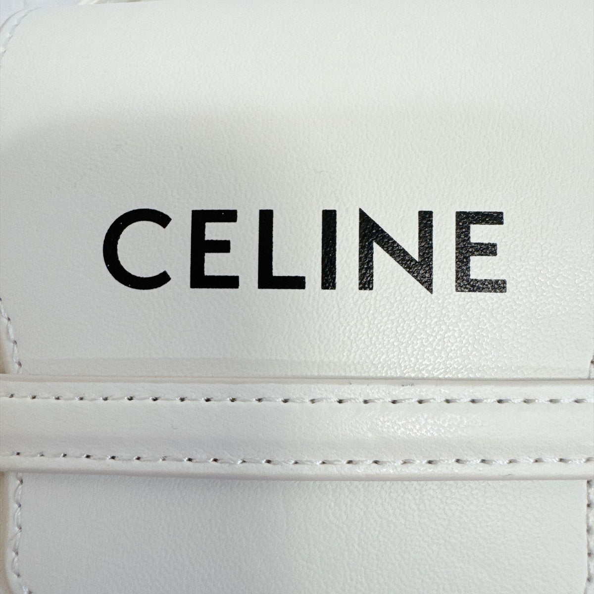 Celine Mobile Phone Pouch Leather White Smartphone Shoulder Bag — view 4