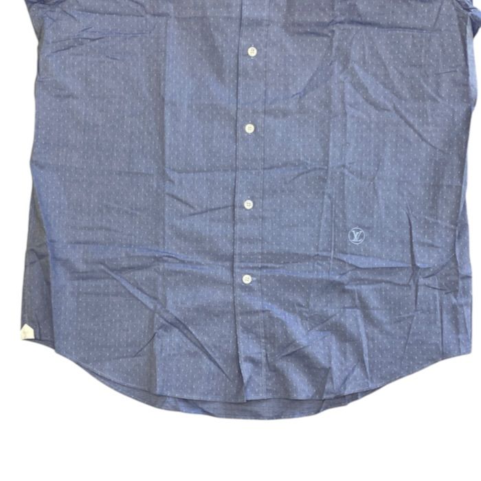 Louis Vuitton Long Sleeve Shirt Dot Pattern LV Logo Regular Fit Button Down — view 8