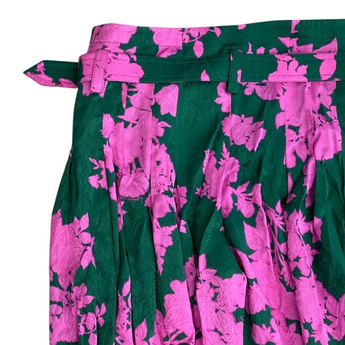 Louis Vuitton Tapered Pants with Belt Botanical Pattern Silk Pink — view 8