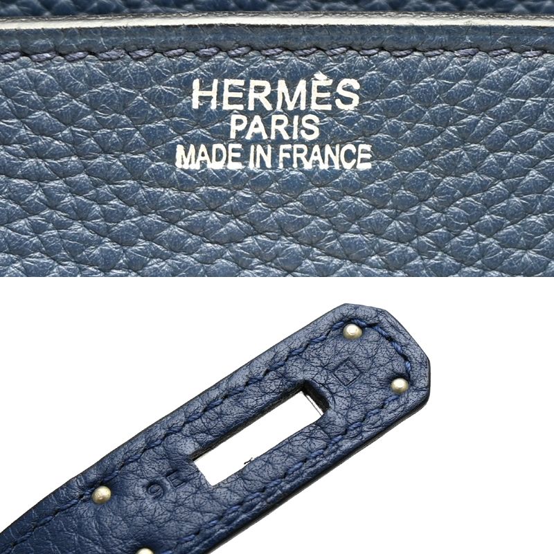 Hermes Handbag Navy — view 8
