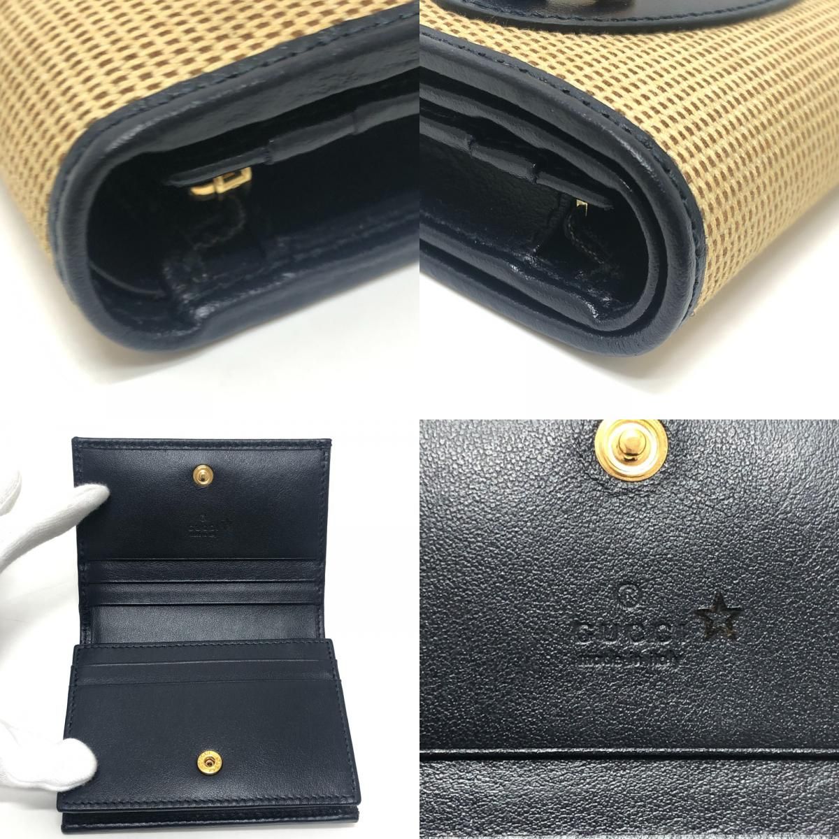 Gucci Bifold Wallet Horsebit Canvas Leather Brown — view 8