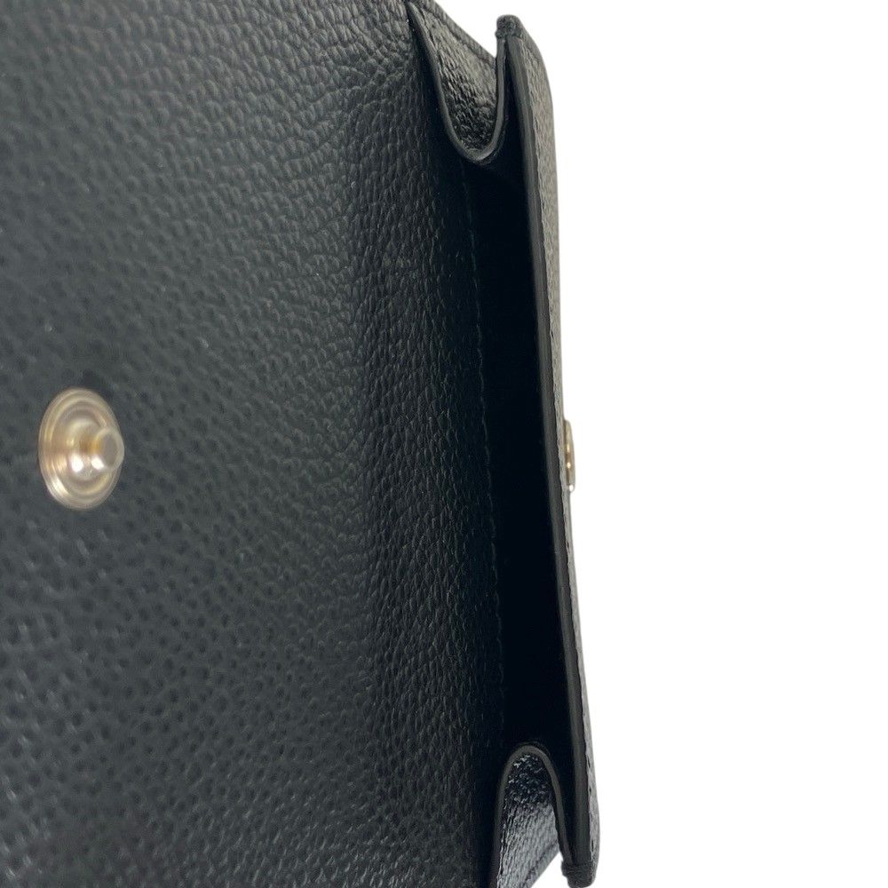 Saint Laurent Paris Leather Compact Tiny Wallet Bicolor White Black — view 8