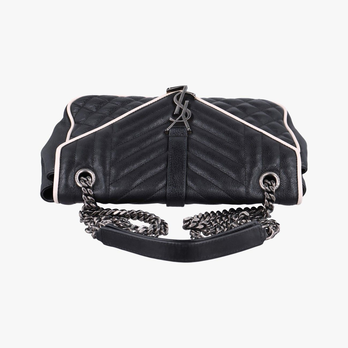 Saint Laurent Envelope Black White Leather — view 8