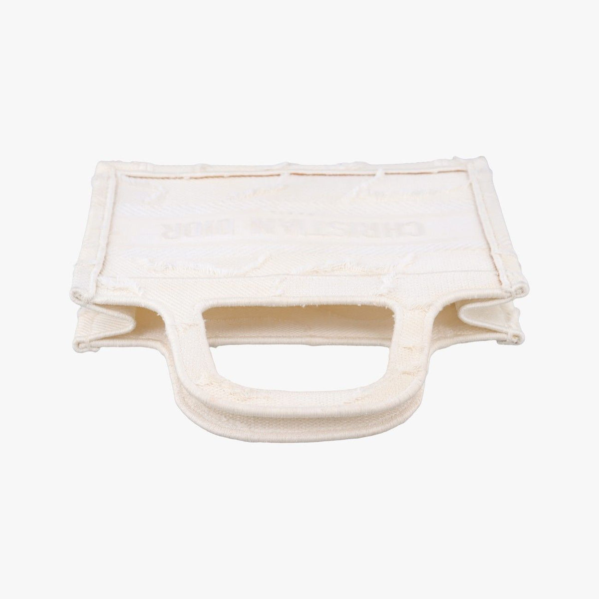 Dior Book Tote Bag Mini White Canvas — view 8