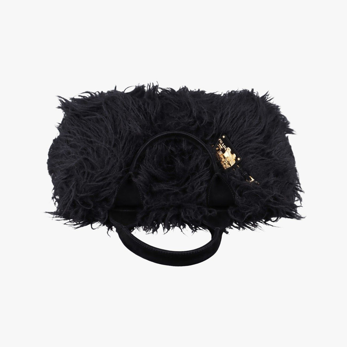Prada Canapa Black Suede Fur 14 — view 8