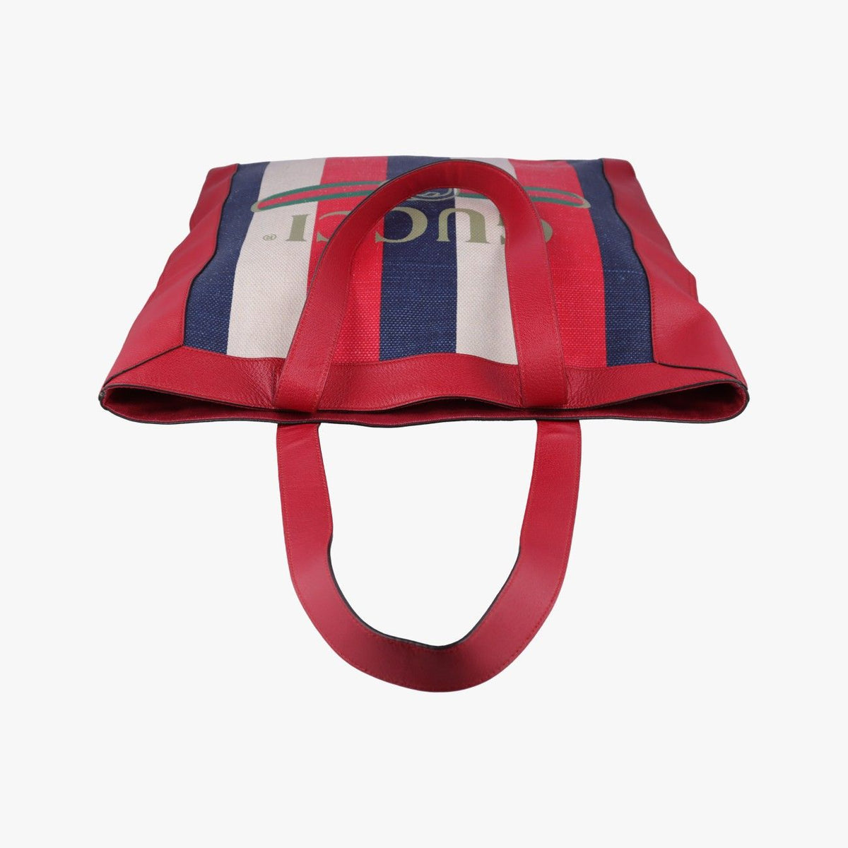 Gucci Print Blue Red Ivory Canvas Leather — view 8