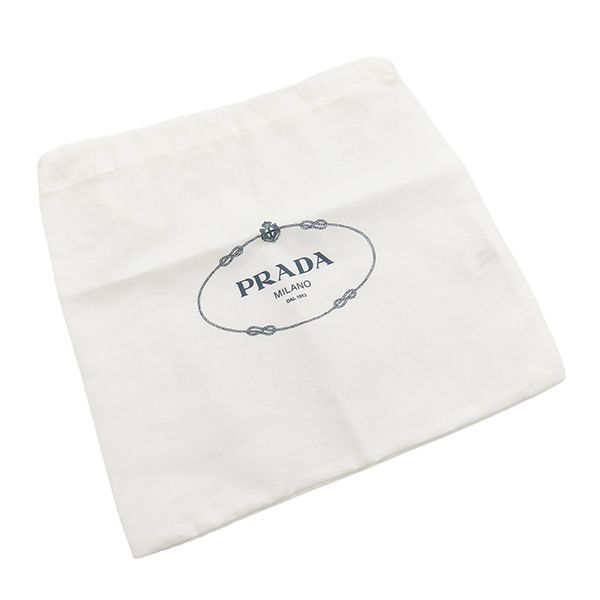 Prada Shoulder Strap 132 Nylon Leather Black Silver Handbag — view 6