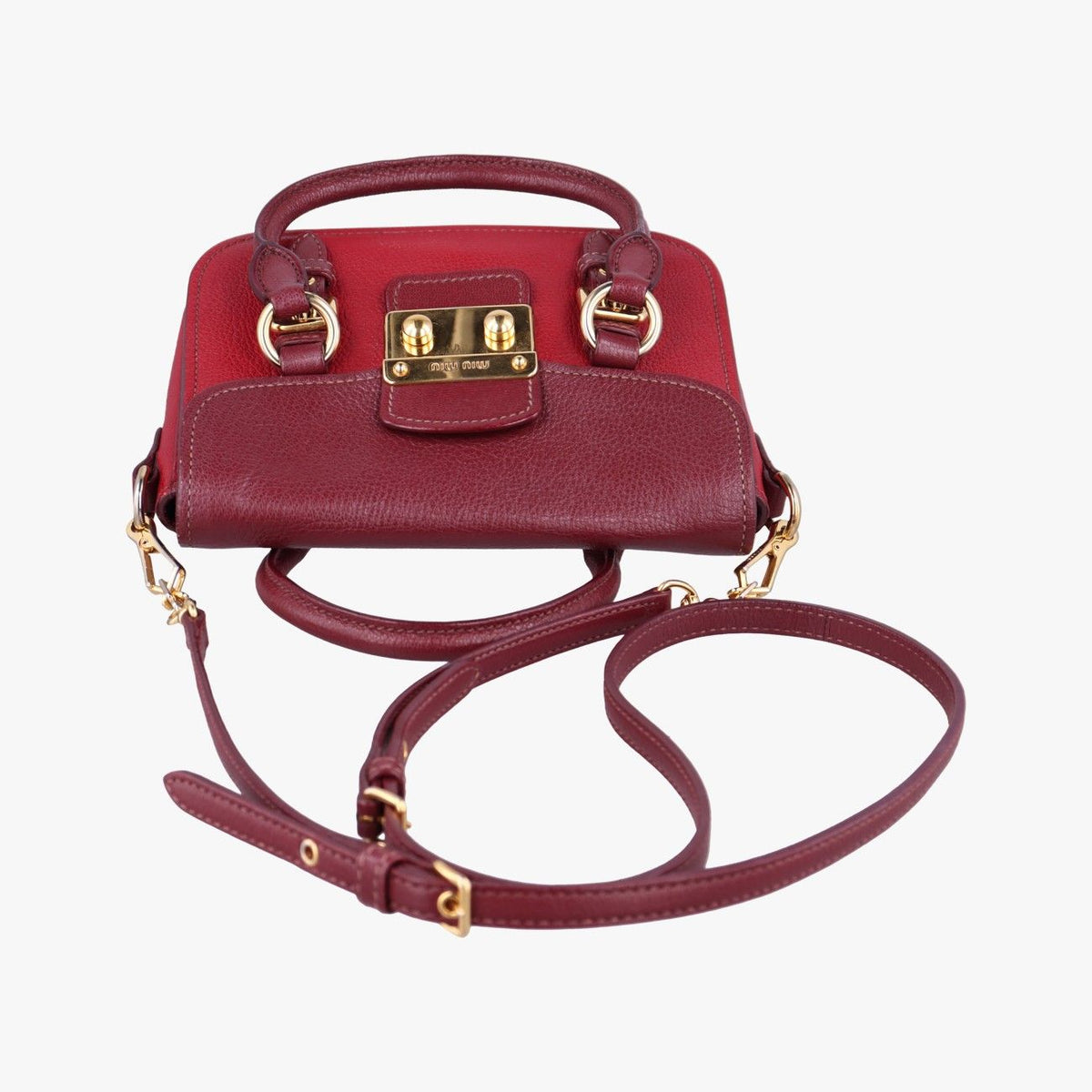 Miu Miu Madras Red Leather — view 8