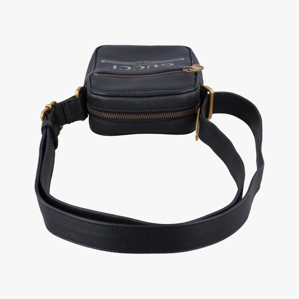 Gucci Print Messenger Black Leather — view 8