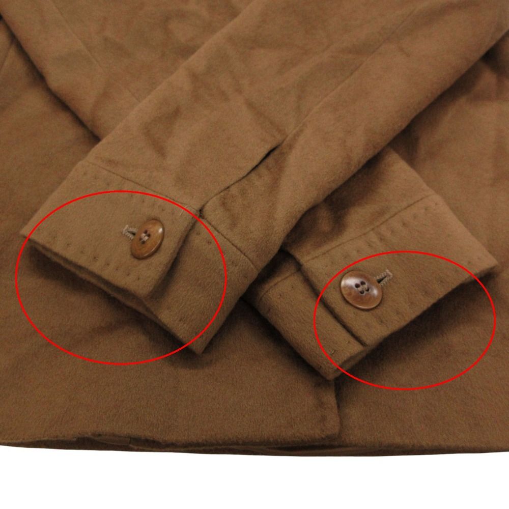 Max Mara Soutien Collar Coat White Tag Wool Shaggy Jacket Brown — view 8