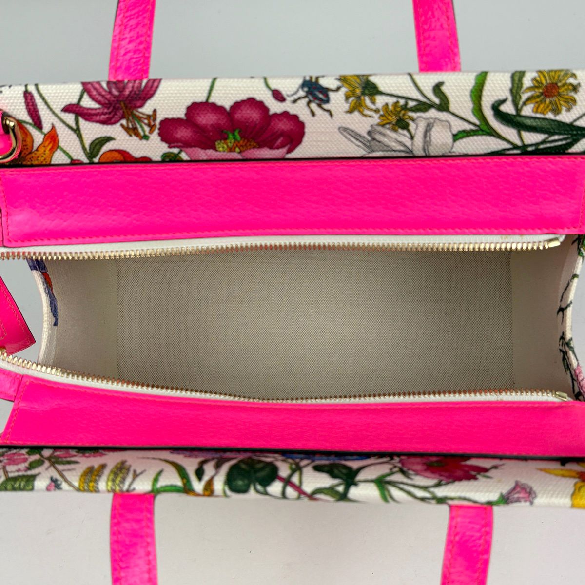 Gucci Handbag Flora 2-Way Canvas Pink Multicolor — view 8