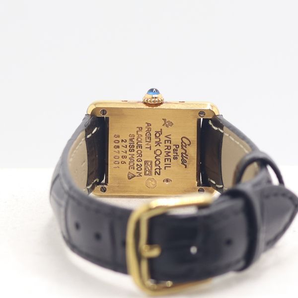 Cartier Must Tank SM 925 Sterling Silver Ivory Dial Watch — view 4