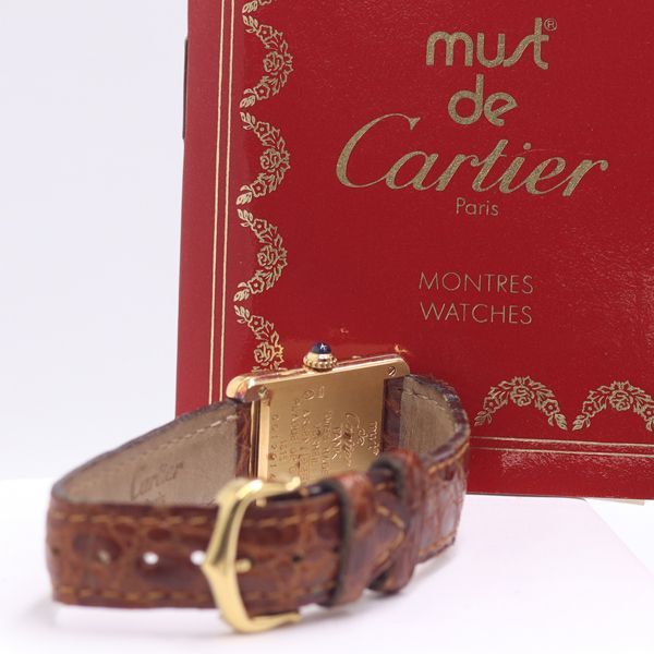 Cartier Must Tank SM Ivory Dial Watch — view 4