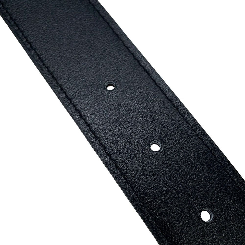 Hermes Belt Constance H Reversible Black Chocolate Silver Box Calf Togo — view 8