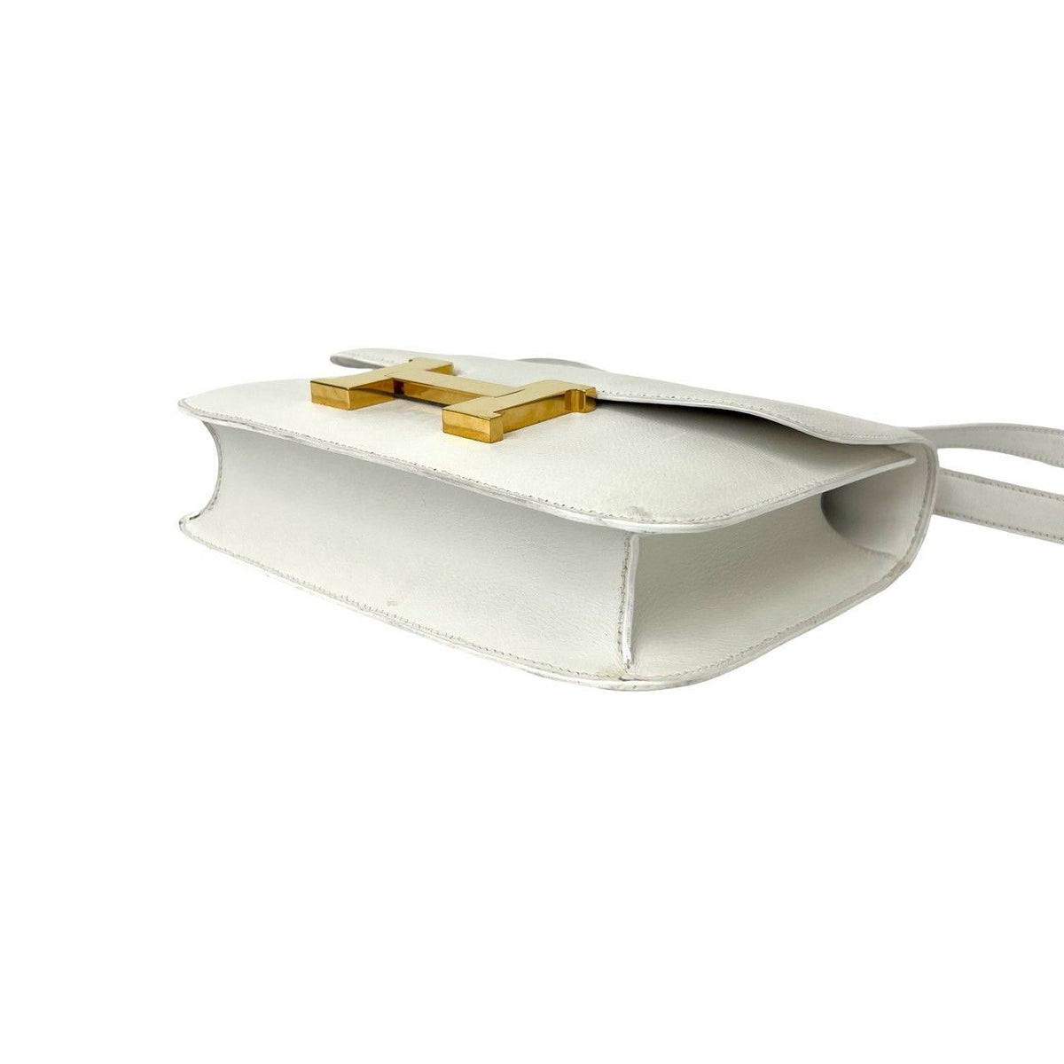 Hermes Vintage Constance 24 Vogulliver Leather Mini Shoulder Bag White — view 8