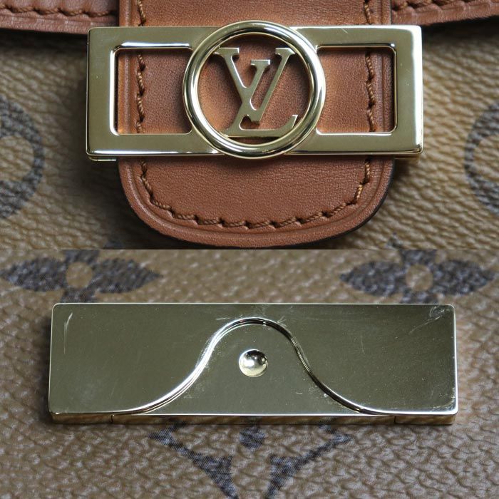 Louis Vuitton Dauphine BB Shoulder Bag Monogram Reverse Brown — view 6