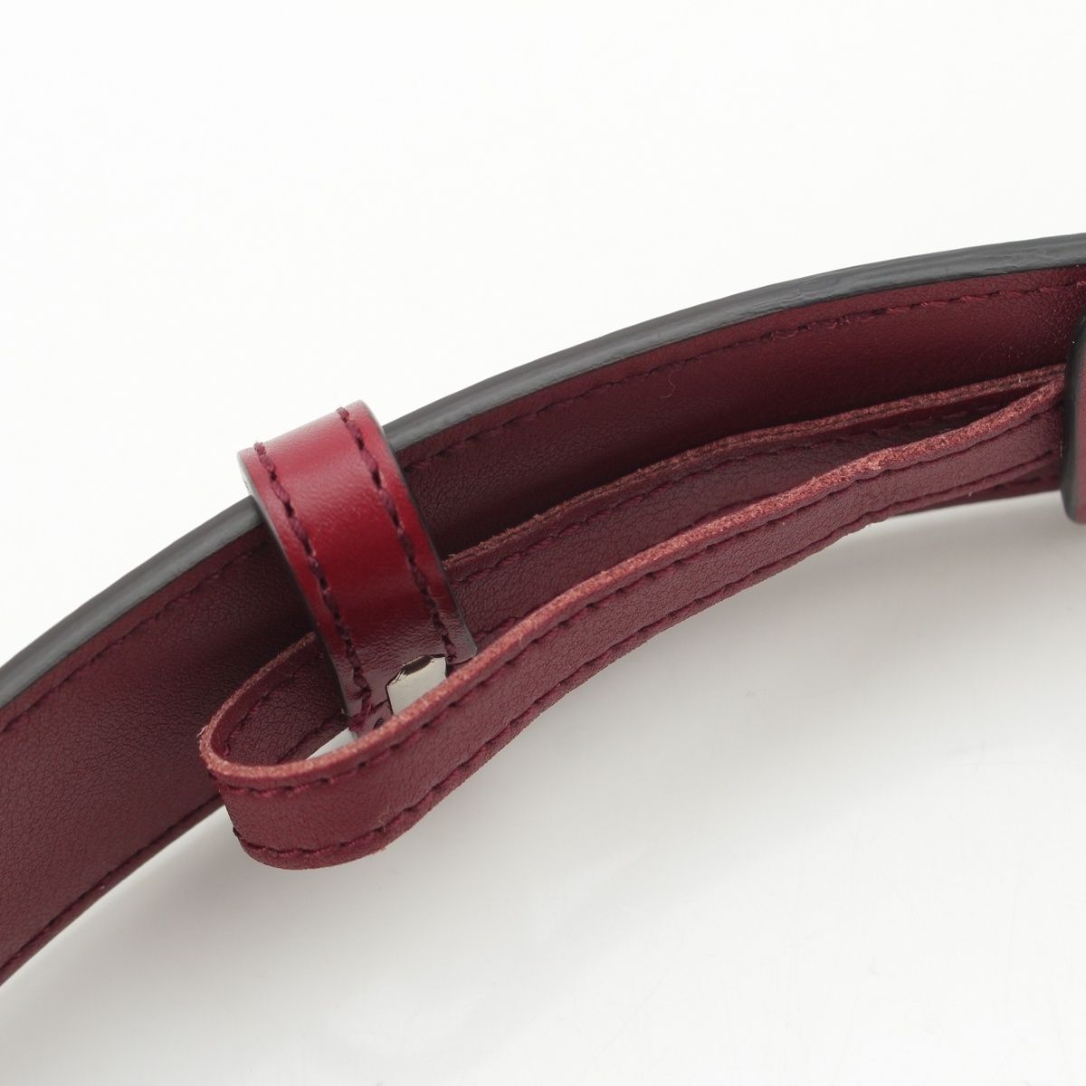 Gucci Leather G Flower Buckle Belt Bordeaux 95 — view 8