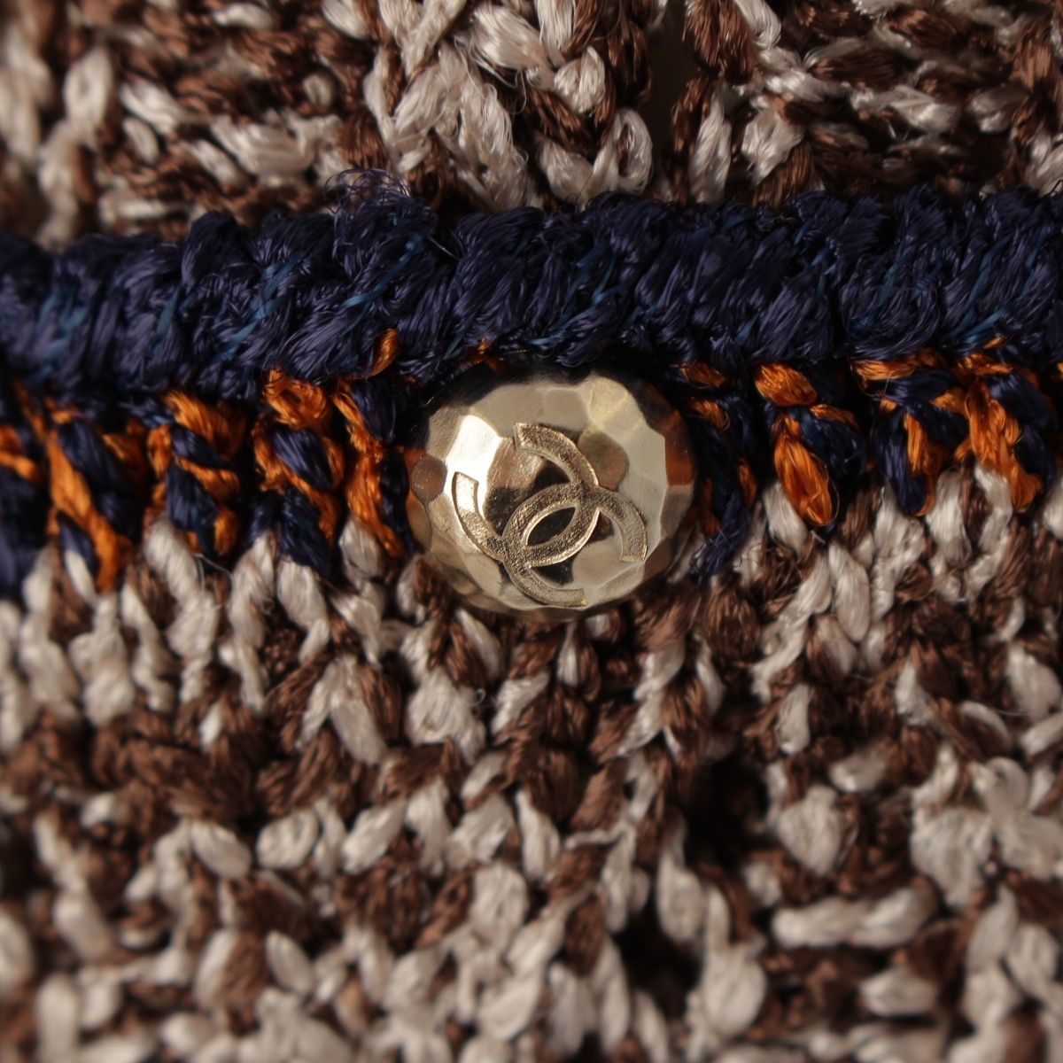 Chanel Knit CC Logo Dress Brown 38 — view 8