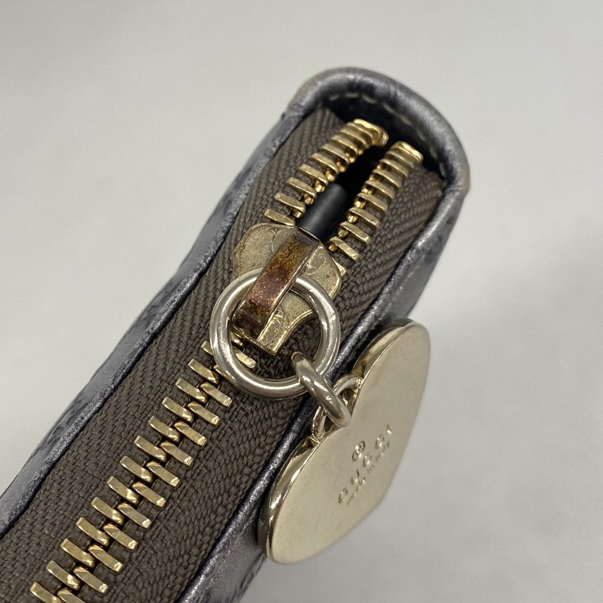 Gucci Wallet Micro Guccissima Leather Silver Champagne Gold — view 8