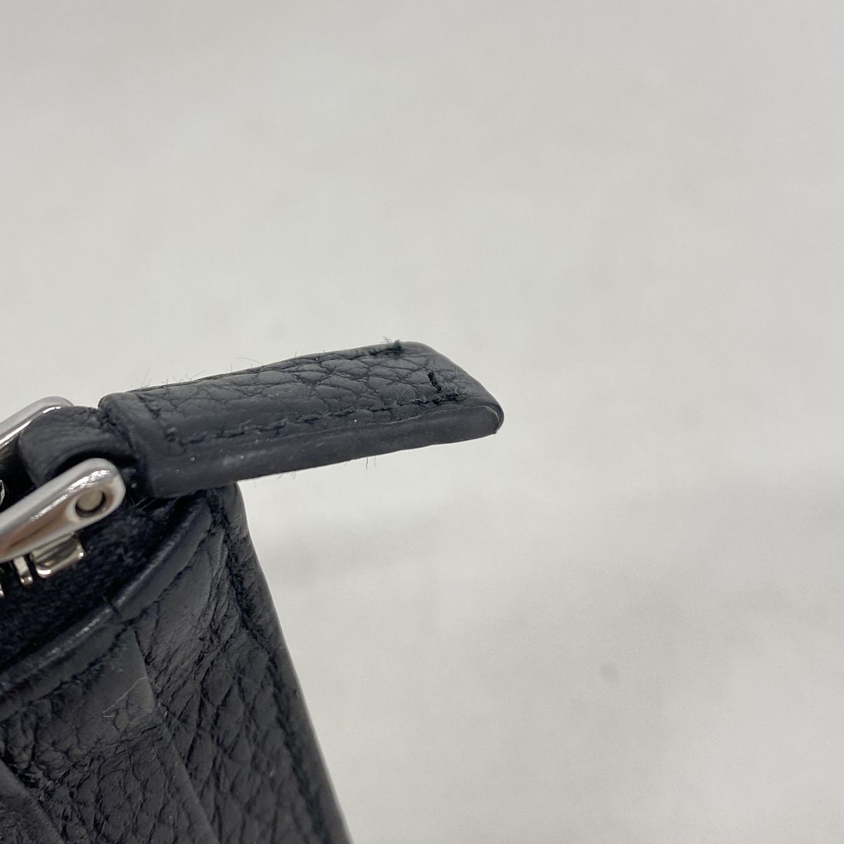 Prada Coin Purse Leather Black Silver — view 8