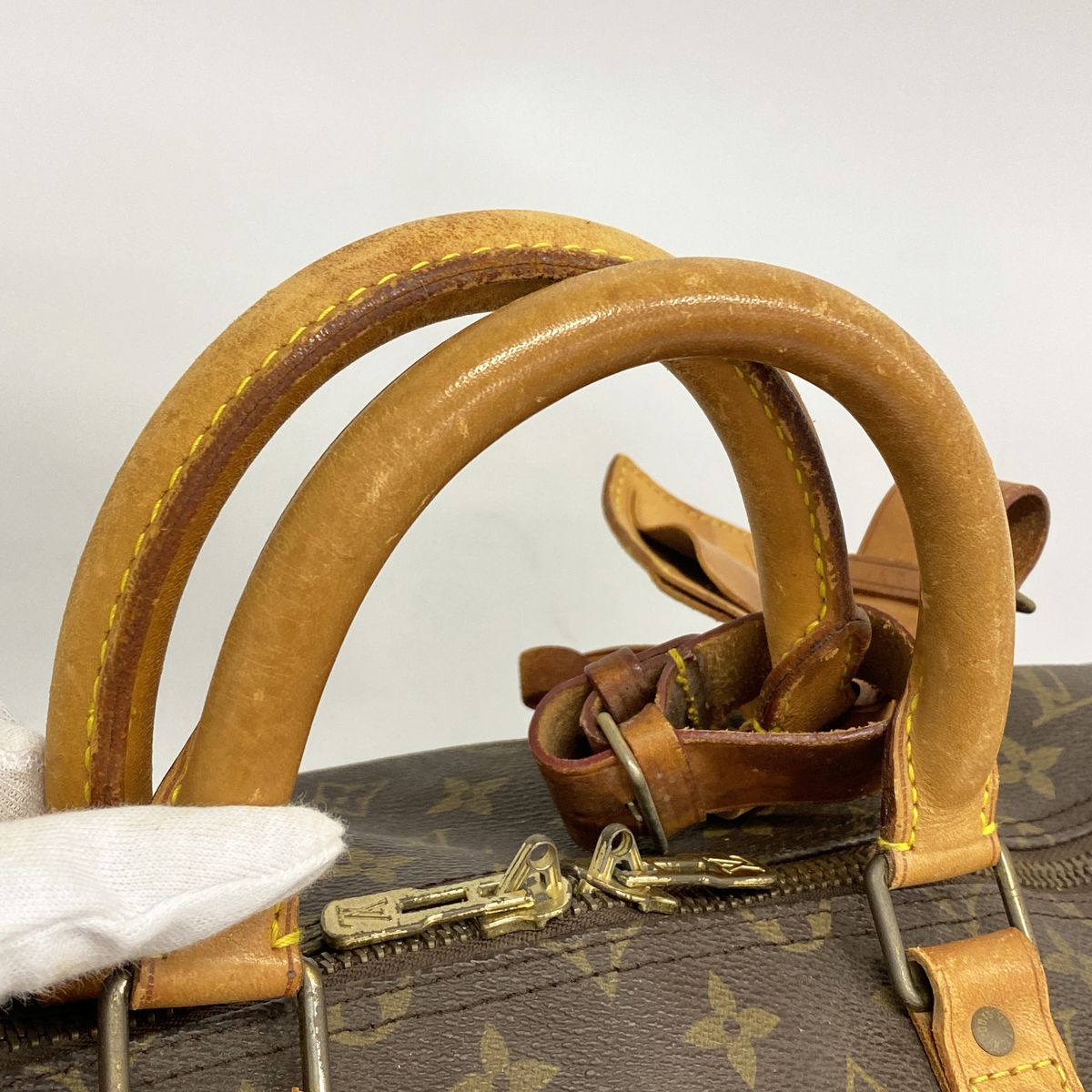 Louis Vuitton Boston Bag Monogram Keepall Bandouliere 55 Brown — view 8